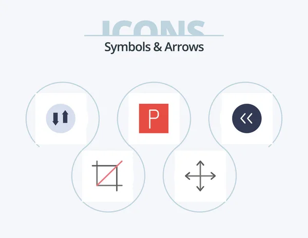 Symbols Arrows Flat Icon Pack Icon Design Circle Arrows Arrows — Stock vektor
