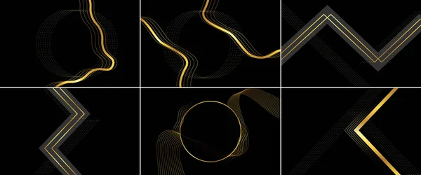 闪亮的金色波纹设计元素 — 图库矢量图片