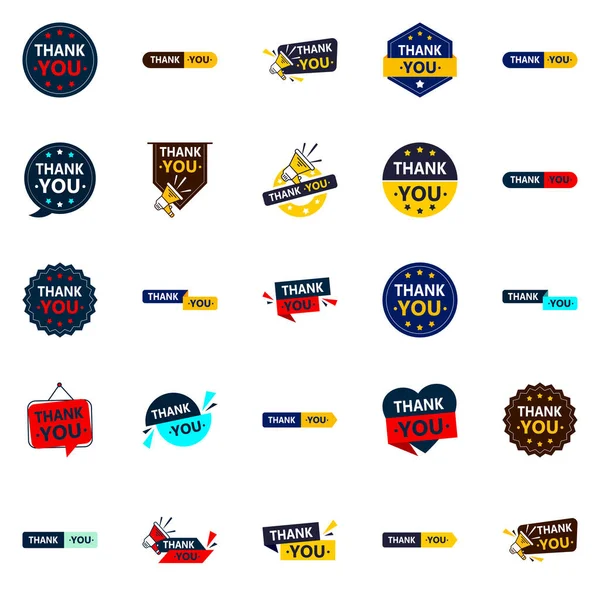 Unique Vector Icons Thank You Message Personal Touch — Stok Vektör
