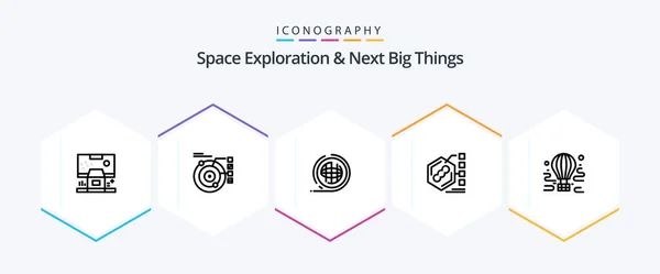 Space Exploration Next Big Things Line Icon Pack Including Examination — Wektor stockowy