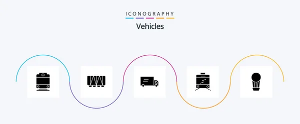 Vehicles Glyph Icon Pack Including Transport — Stockvector