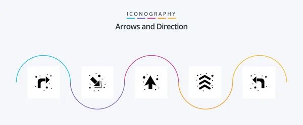Arrow Glyph Icon Pack Including Arrows Left Reload — Image vectorielle