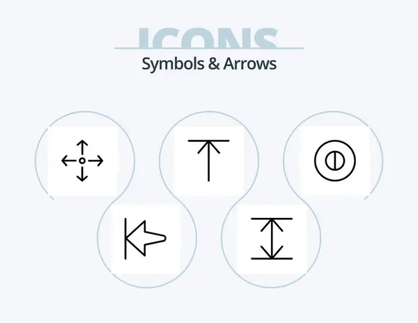 Symbols Arrows Line Icon Pack Icon Design Upside Collapse — Vetor de Stock