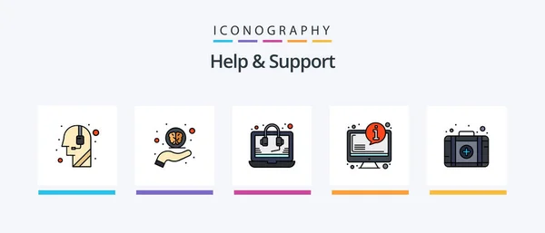 Help Support Line Filled Icon Pack Including Support Help Money — Διανυσματικό Αρχείο