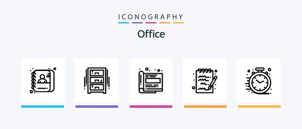 Office Line Icon Pack Including Plant Office Office Workplace Creative — стоковый вектор