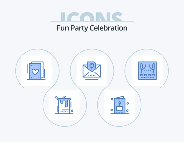 Party Blue Icon Pack Icon Design Event Party Party Kid — Wektor stockowy
