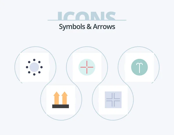 Symbols Arrows Flat Icon Pack Icon Design Symbols Sign Sign — Stockový vektor