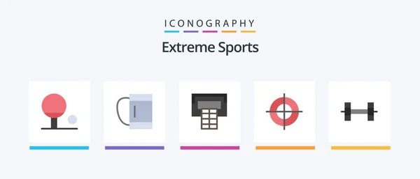 Sport Flat Icon Pack Including Gun Creative Icons Design — Stockvector