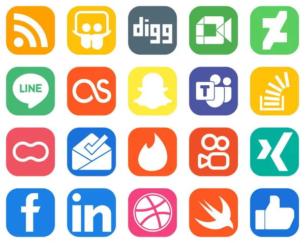High Resolution Social Media Icons Peanut Stock Line Question Icons — Stok Vektör