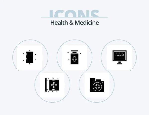 Health Medicine Glyph Icon Pack Icon Design Health Anatomy First — стоковый вектор
