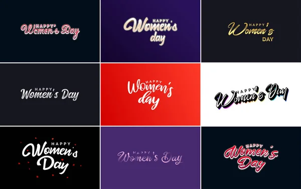 International Women Day Banner Template Gradient Color Scheme Feminine Symbol — Stockvektor
