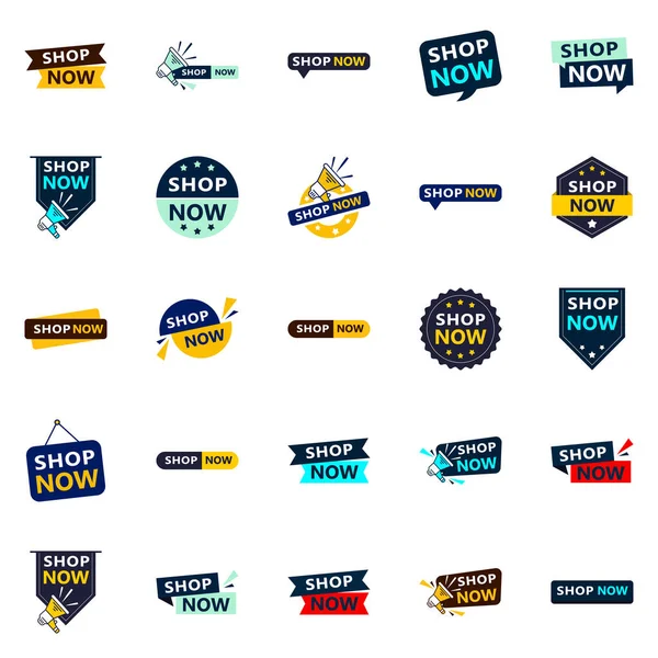 Promote Your Sales Our Pack Shop Now Banners — Wektor stockowy