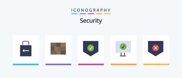 Security Flat Icon Pack Including Security Protect Protect Computer Creative — Vetor de Stock