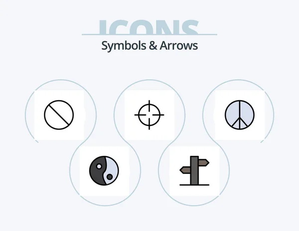 Symbols Arrows Line Filled Icon Pack Icon Design Parking Circle — Vetor de Stock
