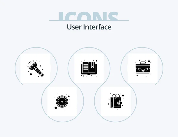 User Interface Glyph Icon Pack Icon Design Thing Case Flash — 图库矢量图片