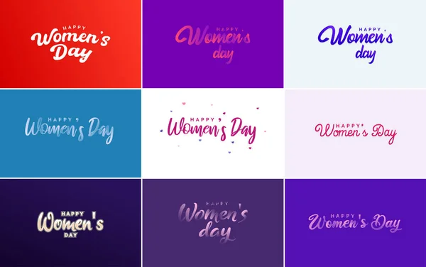 International Women Day Lettering Love Shape Suitable Use Cards Invitations — Stockvektor