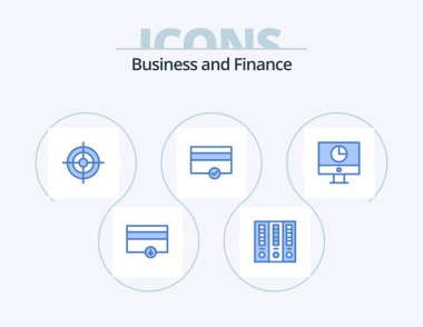 Finance Blue Icon Pack 5 Icon Design. . payments. business. money. finance