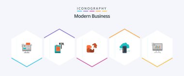 Modern Business 25 Flat icon pack including piece. jigsaw. auction. business. legal