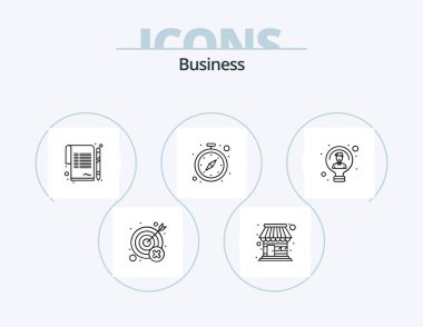 Business Line Icon Pack 5 Icon Design. agreement. paper. worldwide. contract. picture