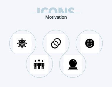 Motivation Glyph Icon Pack 5 Icon Design. . happy. ship. emojis. couple