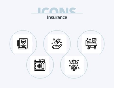 Insurance Line Icon Pack 5 Icon Design. security. protect. security. insurance. insurance