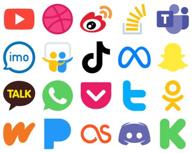 20 Flat Icon Set Flat Social Media Icons slideshare. video. question and audio icons. Gradient Icons Pack