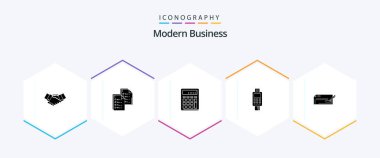 Modern Business 25 Glyph icon pack including math. calculate. data. business. calculator