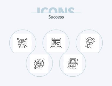 Sucess Line Icon Pack 5 Icon Design. finance. winner. empire. top. mountains