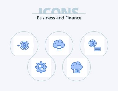 Finance Blue Icon Pack 5 Icon Design. . money. convert. card. growth