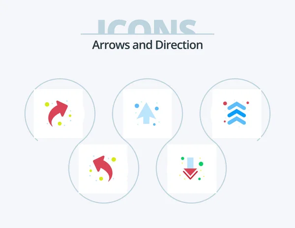 Arrow Flat Icon Pack Icon Design Share Direction Arrows — 图库矢量图片
