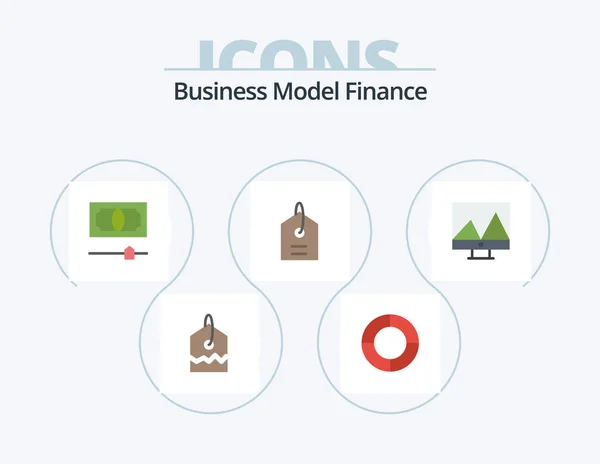 Finance Flat Icon Pack Icon Design Money Graph Analytics — Stockvector