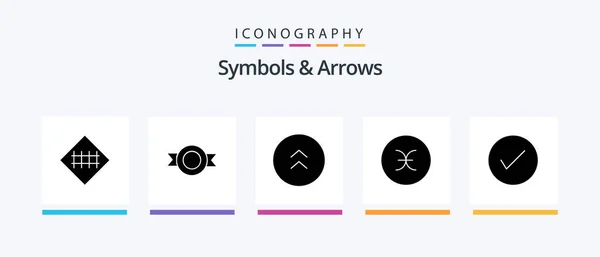 Symbols Arrows Glyph Icon Pack Including Arrows Symbols Arrows Symbolism — Stock vektor