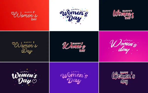 International Women Day Banner Template Gradient Color Scheme Feminine Symbol — Stockvektor