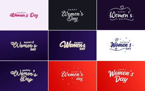 International Women Day Banner Template Gradient Color Scheme Feminine Symbol — Image vectorielle