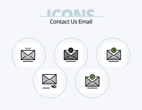Email Line Filled Icon Pack Icon Design Search Email Email — Wektor stockowy