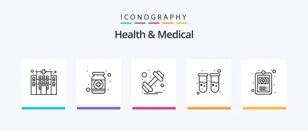 Health Medical Line Icon Pack Including Question Medical Beat Mobile — Stok Vektör