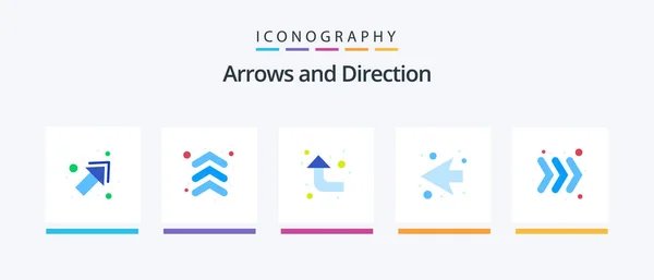 Arrow Flat Icon Pack Including Keyboard Reload Right Left Creative — Stok Vektör