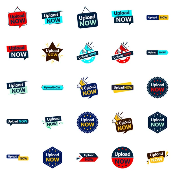 Upload Now Vector Collection Flexible Designs Graphic Product Designers — Vettoriale Stock