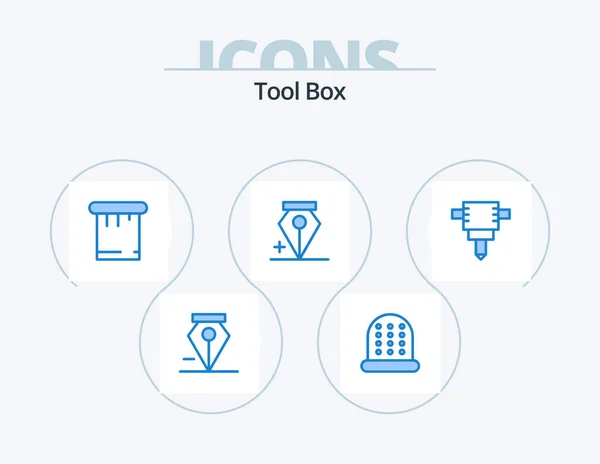 Tools Blue Icon Pack Icon Design Add — Wektor stockowy