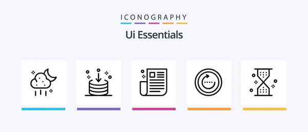 Essentials Line Icon Pack Including Add Time List Creative Icons — 图库矢量图片