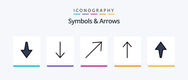 Symbols Arrows Line Filled Icon Pack Including Enter Creative Icons — Stockvector