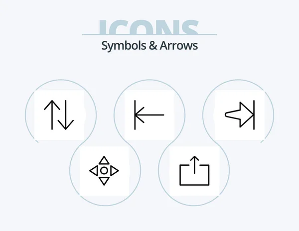 Symbols Arrows Line Icon Pack Icon Design Ancient Home — стоковый вектор