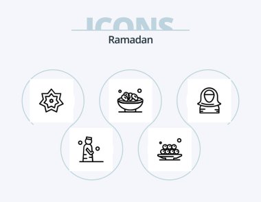 Ramadan Line Icon Pack 5 Icon Design. pray. ramadan. dua. month. islam