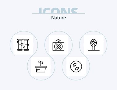 Nature Line Icon Pack 5 Icon Design. tree. nature. nature. entertainment. storm