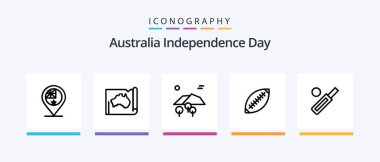 Australia Independence Day Line 5 Icon Pack Including cobra. whiskey. culture. drink. alcohol. Creative Icons Design