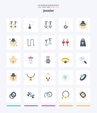 Creative Jewellery 25 Flat icon pack  Such As jewelry. chain. accessory. gold. nacklace