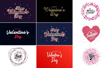 Love word art design with a heart-shaped background and a bokeh effect