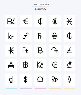 Creative Currency 25 OutLine icon pack  Such As rican. costa . finance. colon . money