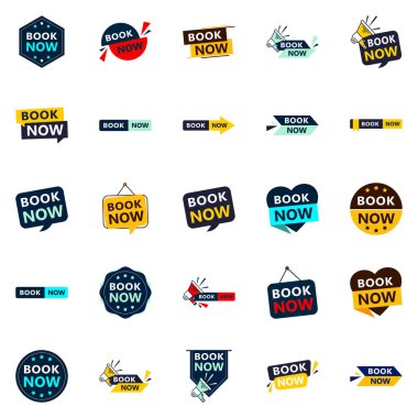 Promote Your Products or Services in Style with Our Pack of 25 Book Now Banners