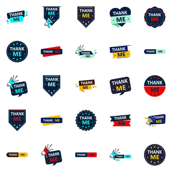 Say Thank You Style Our Pack Thank Banners — Archivo Imágenes Vectoriales